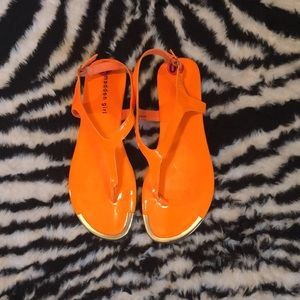 Orange madden girl sandals